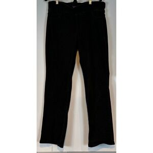 Gloria Vanderbilt Amanda Pull On Jeans Womens 18 Black Straight Leg High Rise